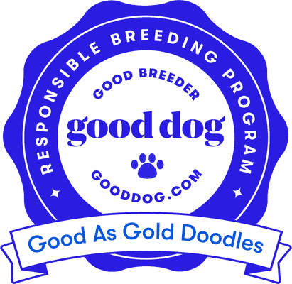 Good Dog Responsible Breeding Program - Good Breeder badge for Good as Gold Doodles